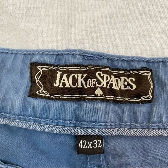 Mens Jack of Spades High Roller Comfort Sit Straight Leg Blue Casual Pants 42x32 - Picture 5 of 9
